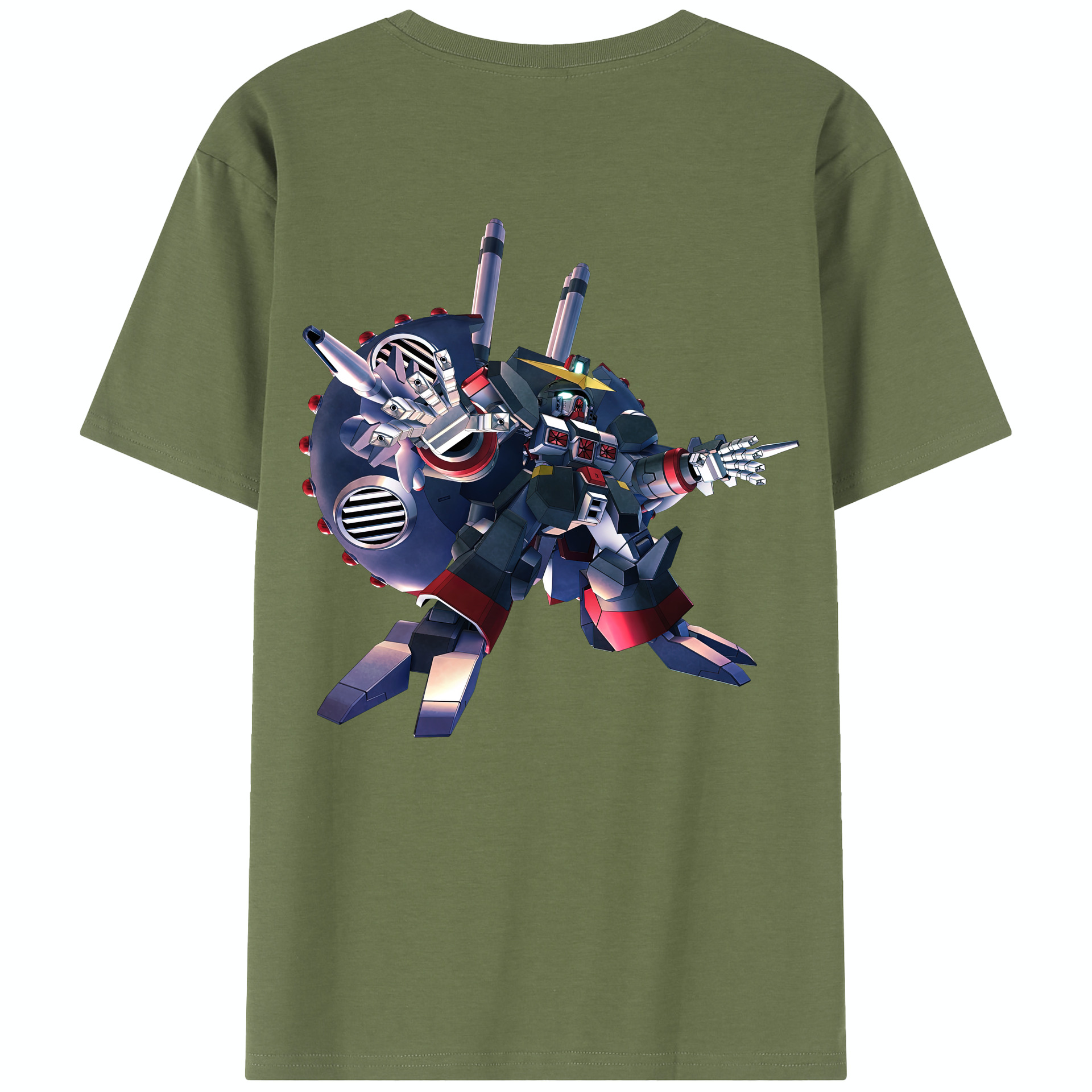 （画像用） 機動戦士ガンダム Mobile Suit Gundam 綿100％半袖Tシャツ（背面プリント）